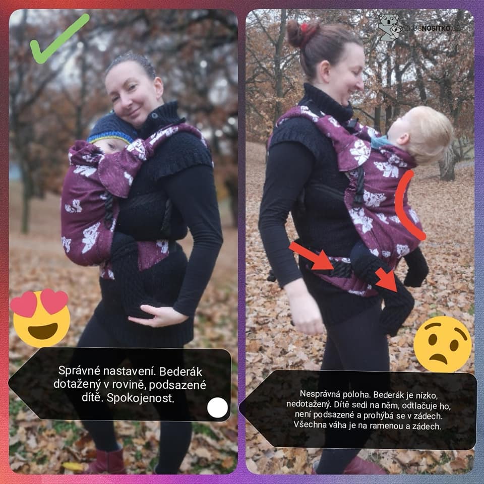chyby při nošení dětí
