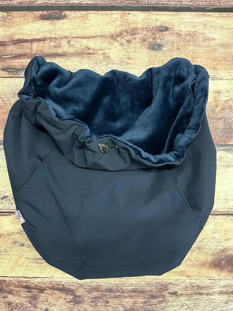 Veka - zimní kapsa softshell - MALÁ, tm.modrá/tm. modrý fleece