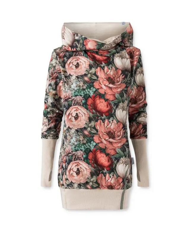 Greyse mikina 5v1 - PAINTED FLOWERS