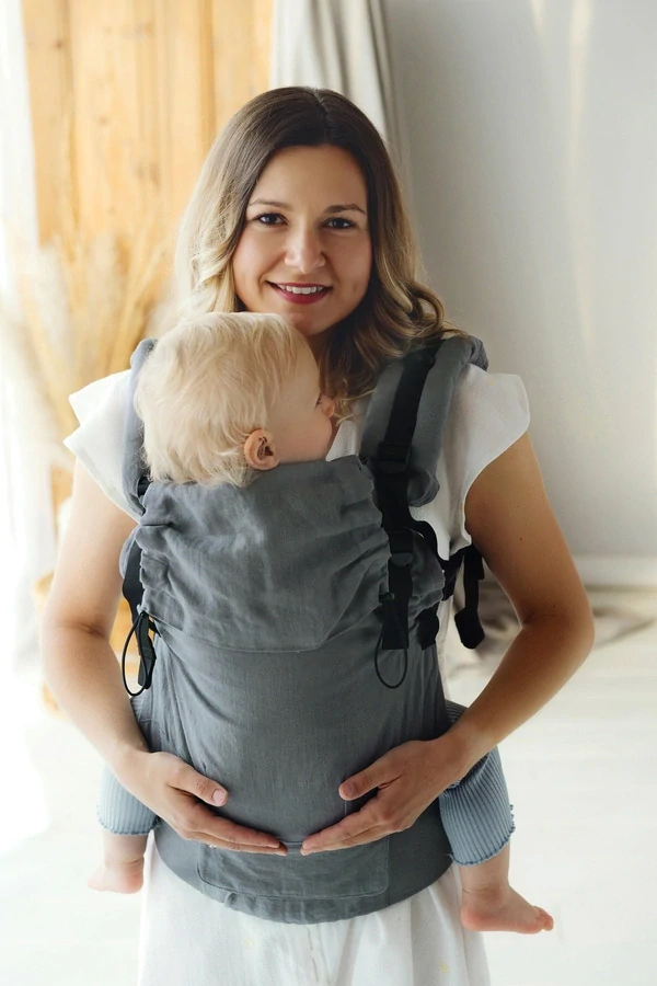 Little frog - Prime baby carrier - Pure linen Shadow
