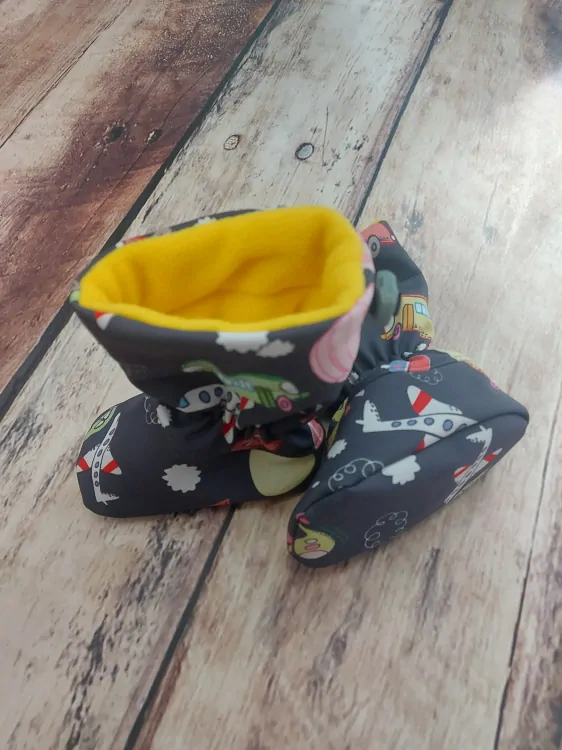 Softshell capáčky MALINKY zima - Doprava/žlutý