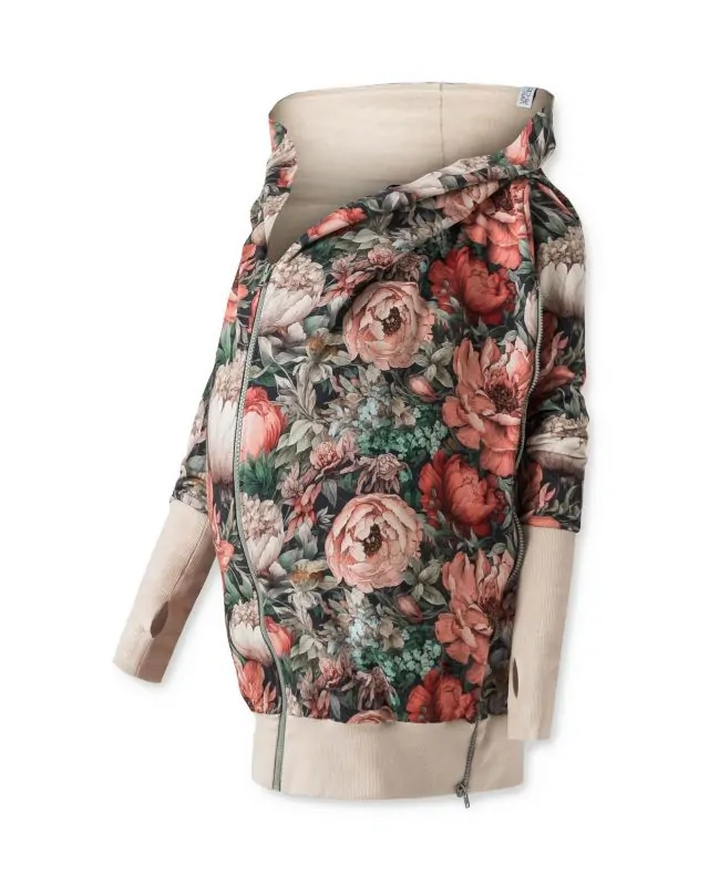 Greyse mikina 5v1 - PAINTED FLOWERS
