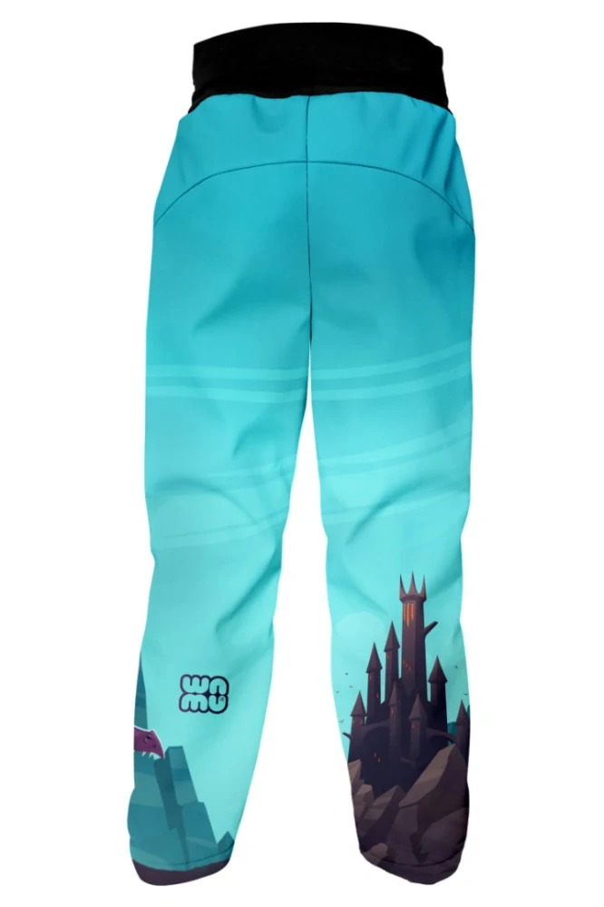 Dětské softshellové kalhoty WAMU Dragon fantasy