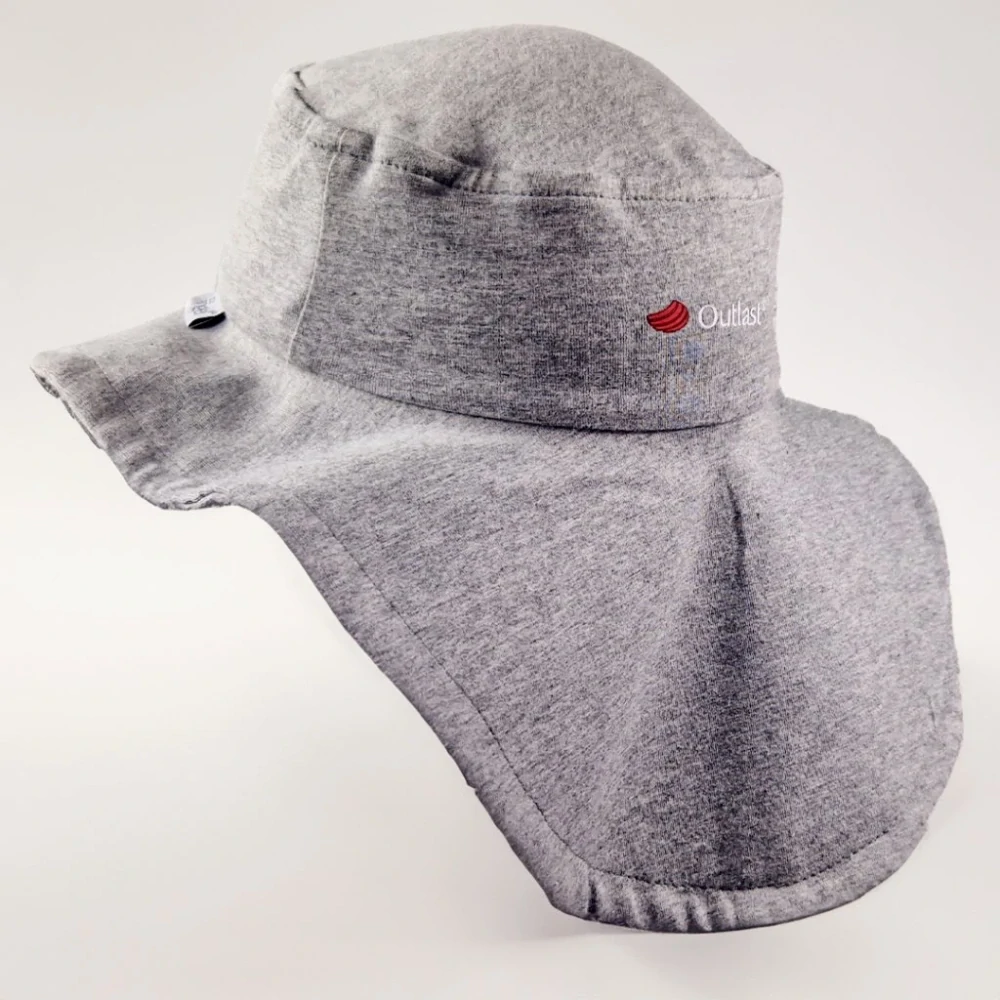 Klobouček tenký prodloužený Outlast® - šedý melír