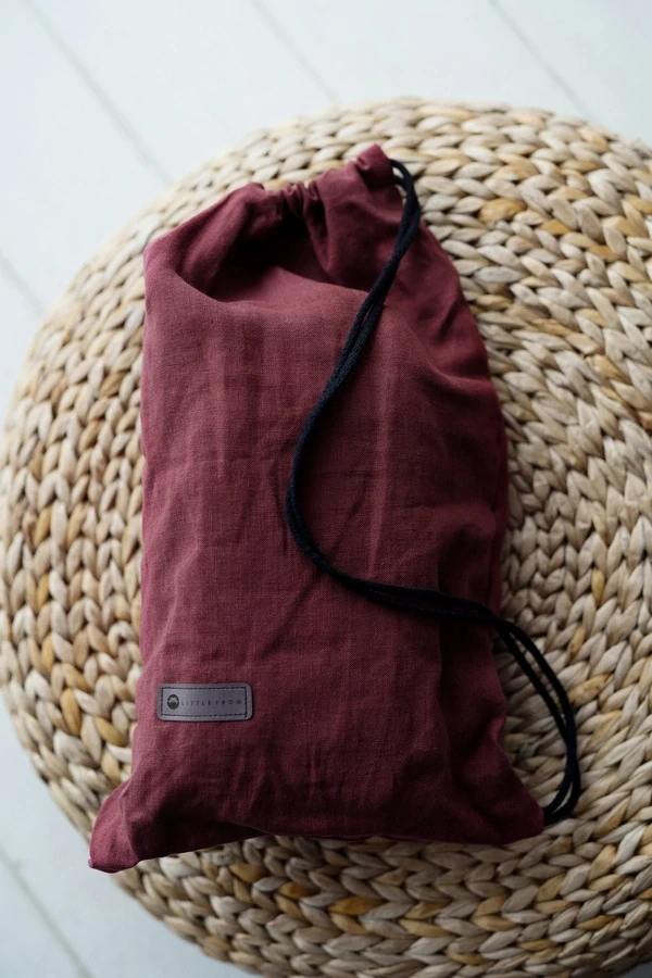 Little frog - Prime baby carrier - Pure linen Marsala
