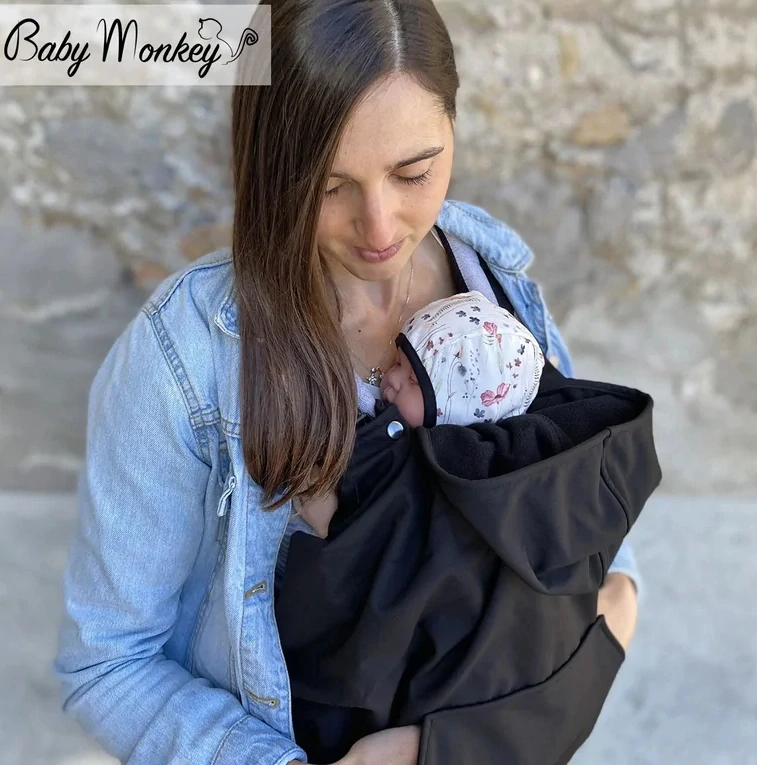 Kapsa na nosítko - Baby monkey - Černá