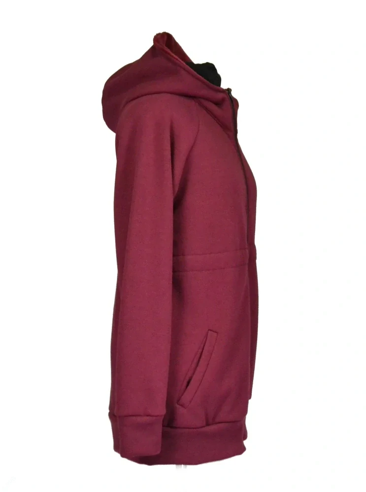 Nosící dlouhá mikina Shara - Warmkeeper - Vínová