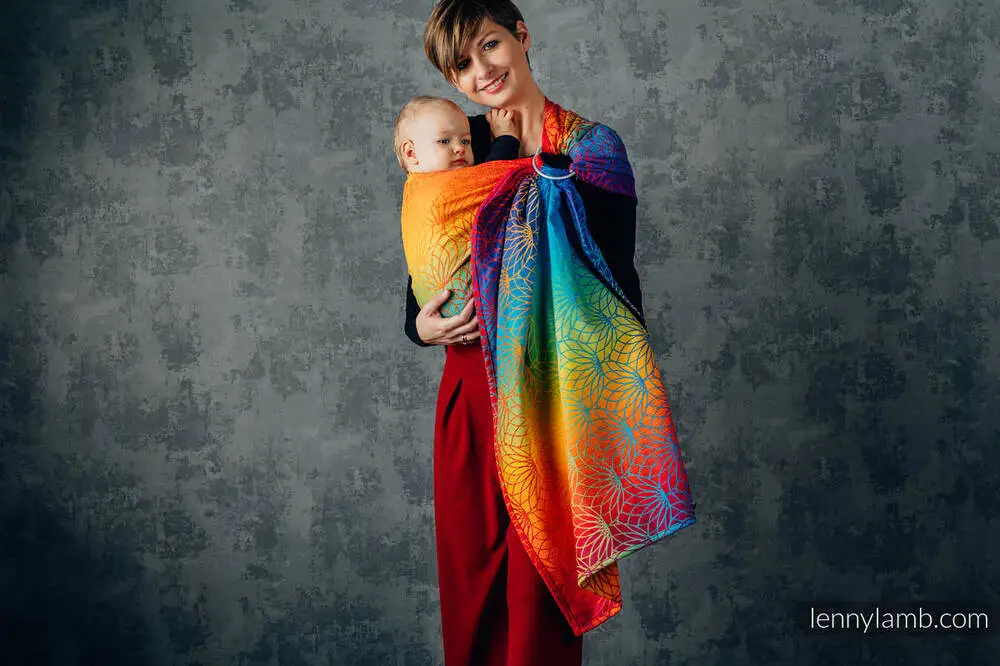 LennyLamb ring sling - LOTUS - RAINBOW