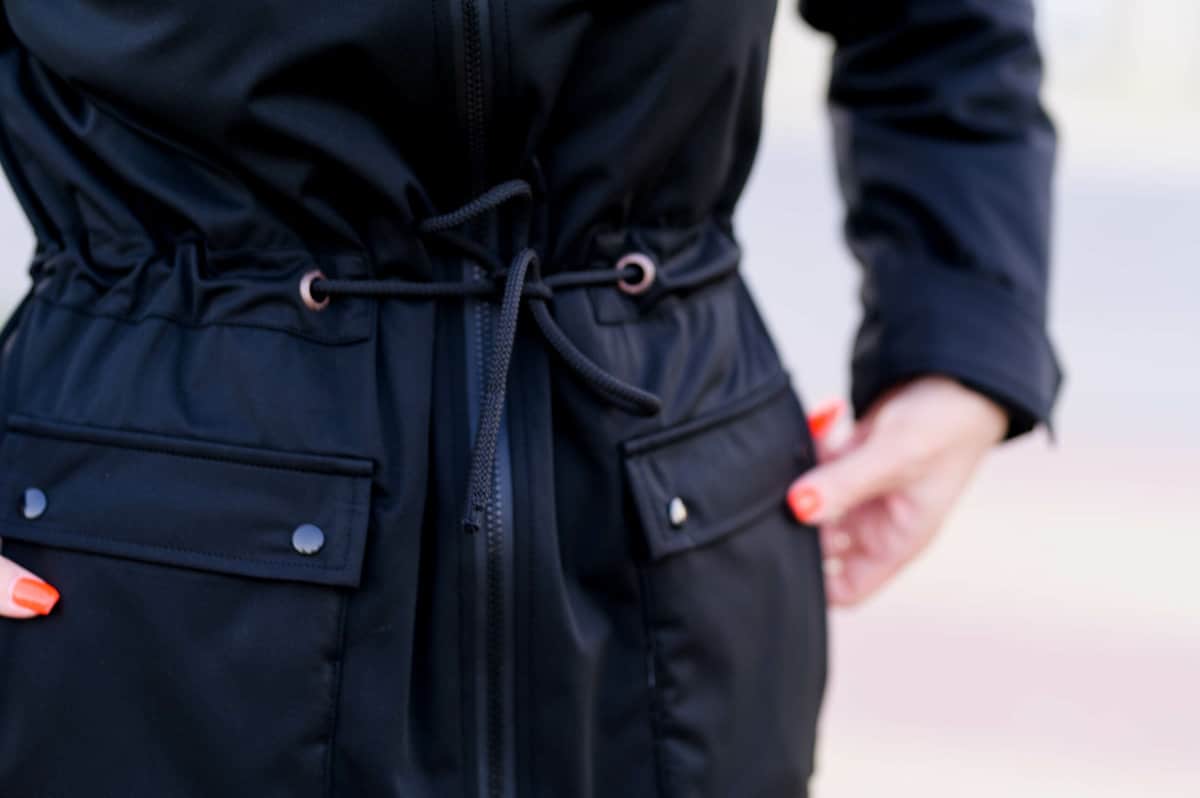 Softshell parka s beránkem Angel Wings - černá