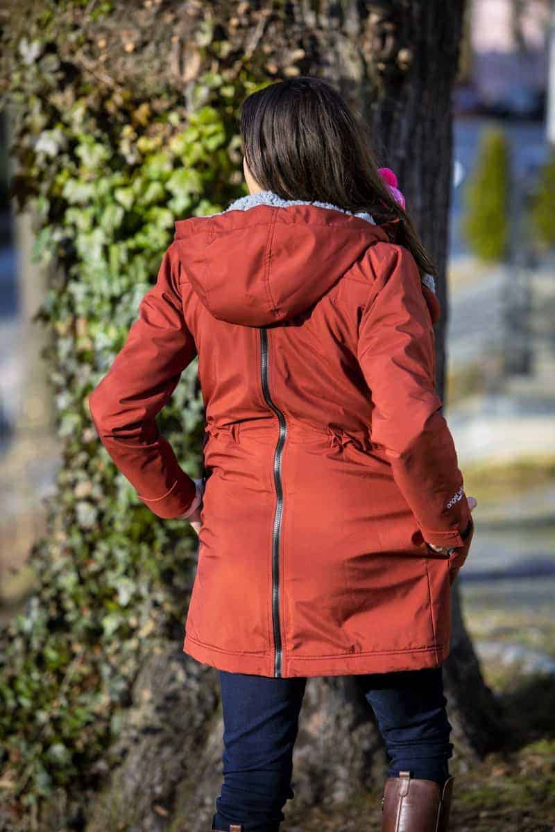 Softshell parka s beránkem Angel Wings - cihlová