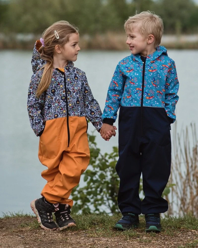 Dětská softshellová kombinéza JOŽÁNEK - Raketové auťáky