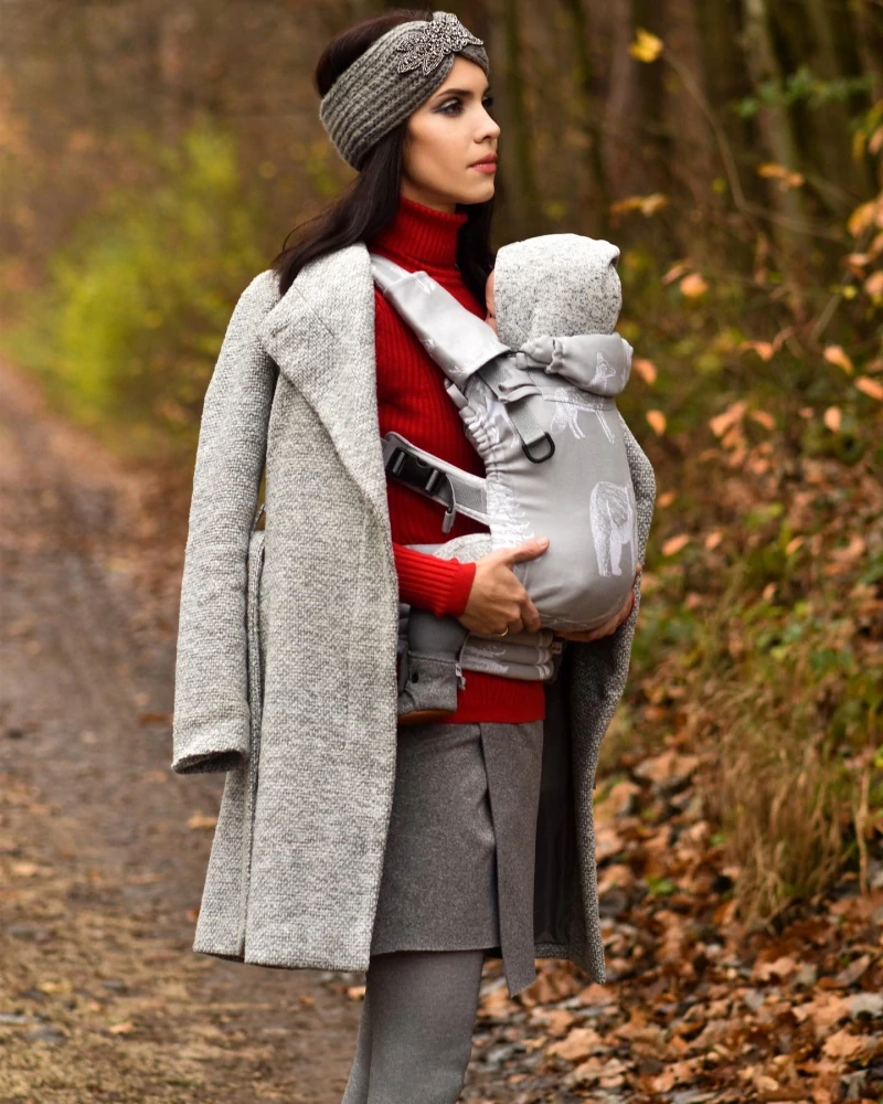 Rischino XXL PREMIUM - Zimní les - šedý