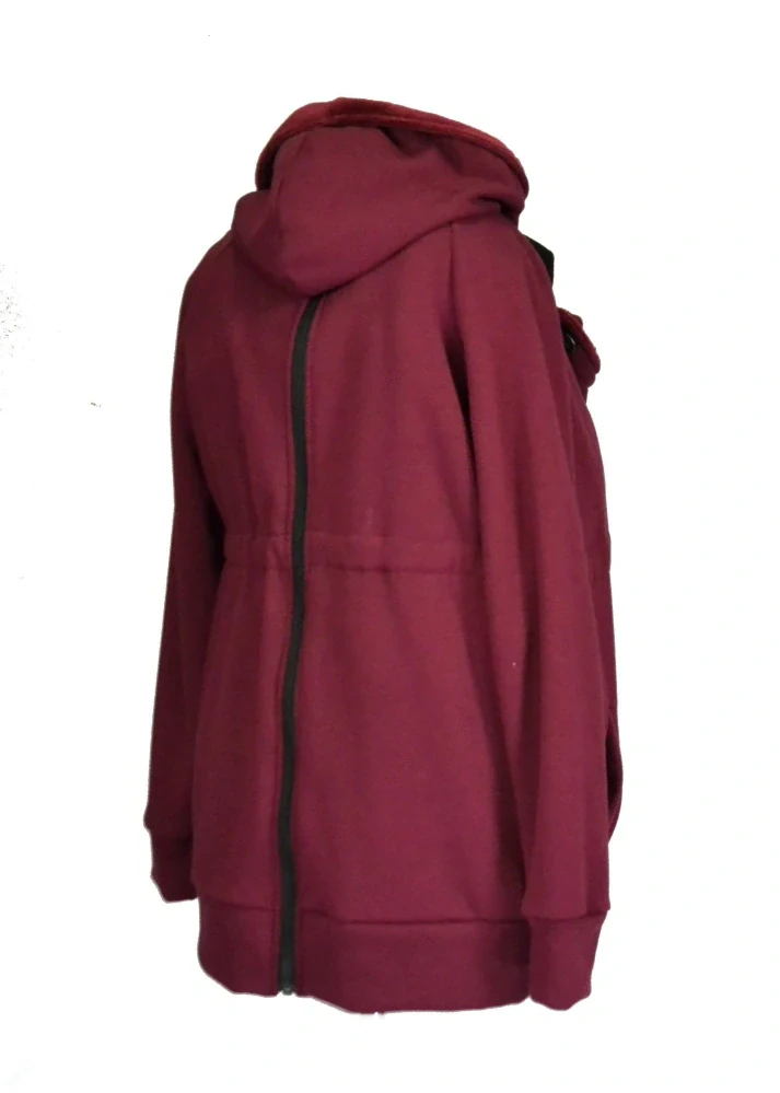 Nosící dlouhá mikina Shara - Warmkeeper - Vínová