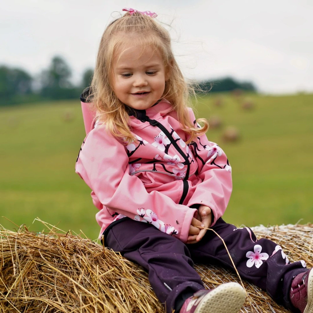 Dětské softshellové kalhoty WAMU Sakury - fialová