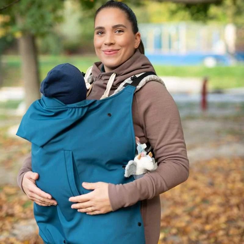 Softshellová kapsa Sestrice s vrstvou z ovčího rouna - teal