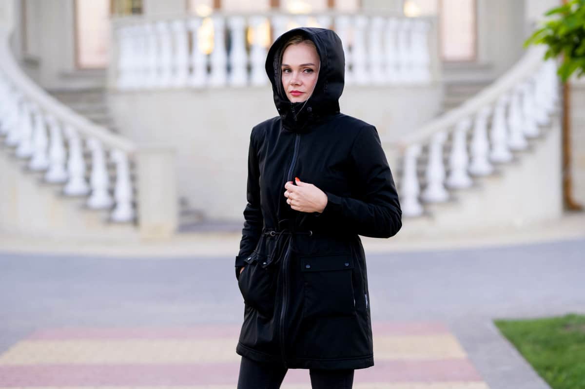 Softshell parka s beránkem Angel Wings - černá