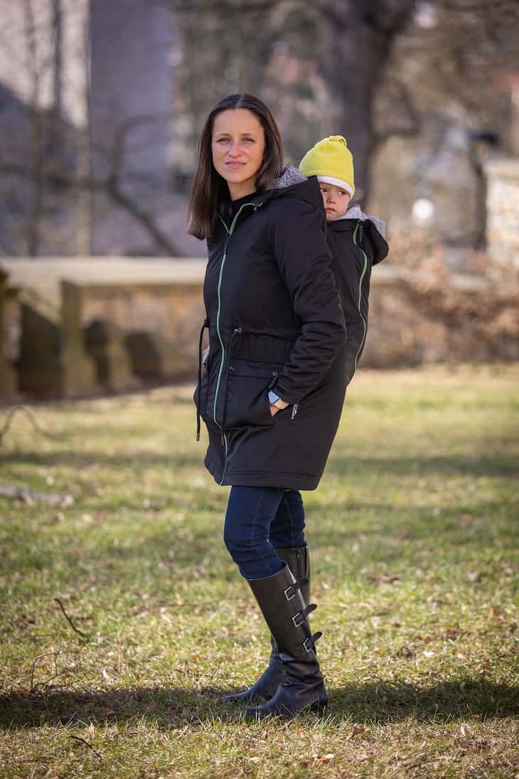 Softshell parka s beránkem Angel Wings - černá