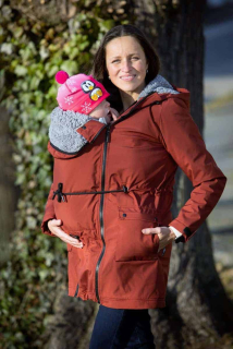 Softshell parka s beránkem Angel Wings - cihlová