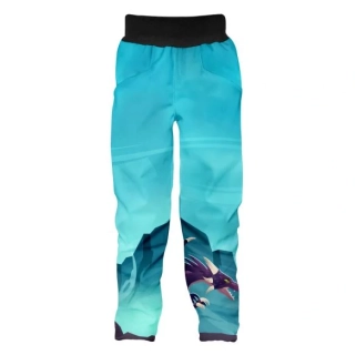 Dětské softshellové kalhoty WAMU Dragon fantasy