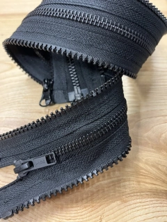 BellyBoo® - Zip adaptér - Kovový (černý) zip s jedním jezdcem YKK - šíře 6 mm