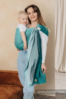 LennyLamb ring sling - Little herringbone OMBRE GREEN