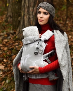 Rischino XXL PREMIUM - Zimní les - šedý