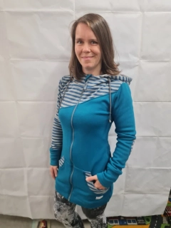 Nosící mikina Moyo Warmkeeper - Modrá/proužek