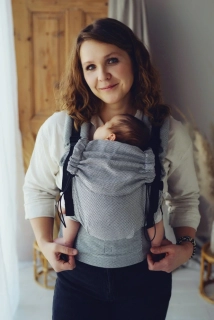 Little frog - Prime baby carrier - Zen Path – Black & White with Recycled Cotton