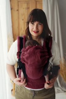 Little frog - Prime baby carrier - Pure linen Marsala